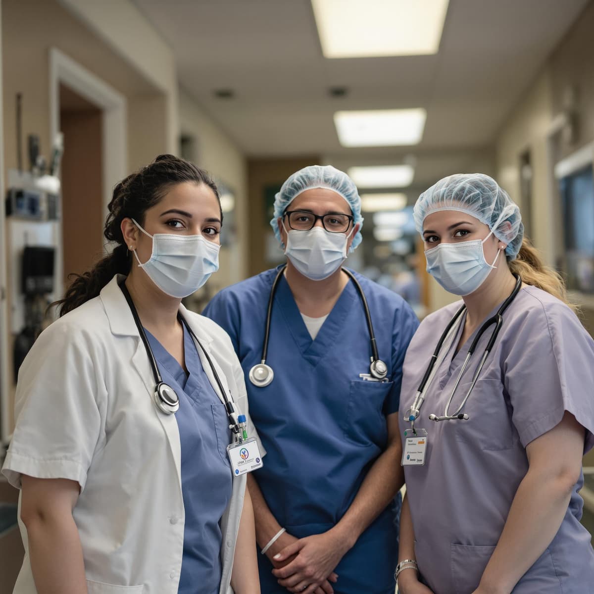 Healthcare professionals at work